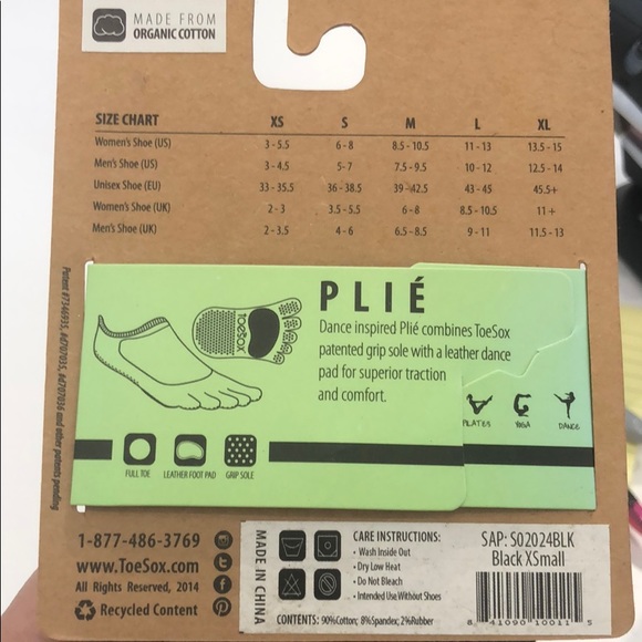 **2 FOR $30** Toesox Plié Barre sticky socks - Picture 4 of 6